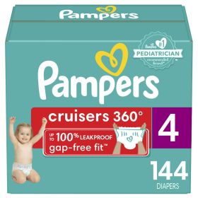 Pampers Cruisers 360 Fit Diapers Size 4, 144 Count