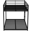 Full-Over-Full Low Metal Bunk Bed, Includes Ladder, Classic Black Finish