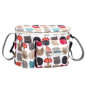 Stroller Saddlebag Multi-functional Out Storage Bag (Option: Flower Mushroom Shaped Haircut)