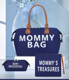 Popular Travel Bag Mummy Bag Three-piece Set (Color: Blue)