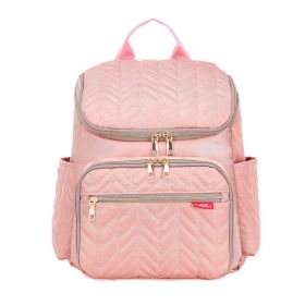 Creative Embroidery Thread Diaper Bag Large Capacity (Option: Pink Gold)