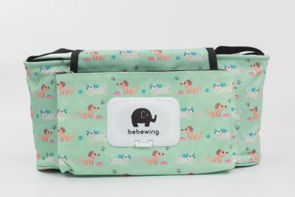 Korea Outing Traveling Shopping Baby Stroller Hanging Bag Baby Bottle Diaper Mummy Storage Bag (Option: Puppies)