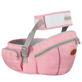 Baby Sling Waist Stool Front Holding Type Front And Rear Dual Purpose Baby Breathable (Option: Pink B)