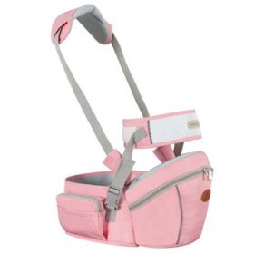 Baby Sling Waist Stool Front Holding Type Front And Rear Dual Purpose Baby Breathable (Option: Pink A)