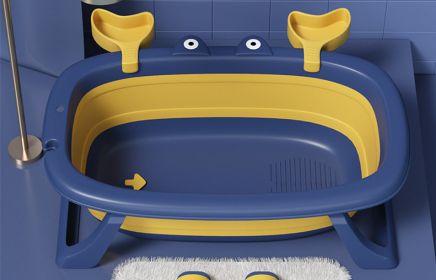 Baby Bathtub Foldable Bathtub Newborn Products (Option: Berlin Blue Gift Package)