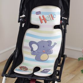 Summer Stroller Cooling Pad 3D Air Mesh Breathable Stroller Mat Mattress Latex Baby Car Seat Cover Cushion (Option: Colorful elephant-33x72cm)