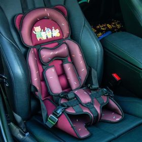 Child Safety Seat Simple Portable Car Seat Cushion (Option: Rice bear)