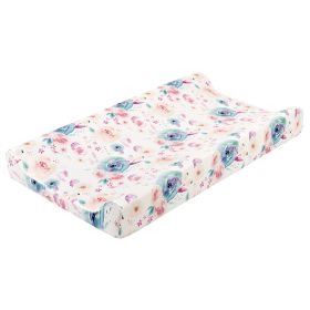 Baby Care Desk Changing Cover Diaper Table Removable (Option: Watercolor Flowers-Average Size)