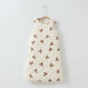 Baby Cotton-padded Sleeping Bag Vest (Option: Bear-L)