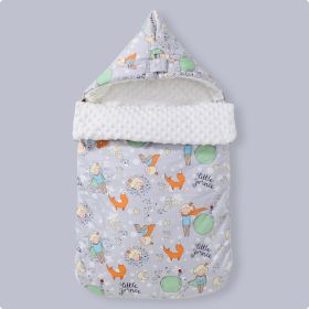 Baby Cotton Anti-surprise Jumping Child Sleeping Bag (Option: Prince grey-105x52cm)