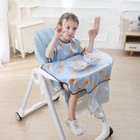 Dinner Sleeveless Bib Tray Baby Dirt-proof All-in-One (Option: Blue lion)