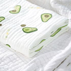 Baby Cotton Super Soft Absorbent Gauze Bath Towel (Option: Avocado-110x140cm)