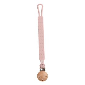 Infant Nipple Edible Silicon Teether Pacifier Clip (Option: Dustylilac Rose Pink)