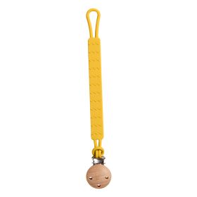 Infant Nipple Edible Silicon Teether Pacifier Clip (Option: Mustard Yellow)