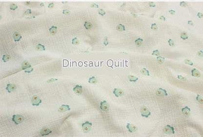 Cartoon Printed Baby Pure Cotton Yarn Cloth Blanket Summer Quilt (Option: 11 Quilt Dinosaur-Free Size)