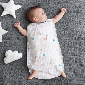 Cotton Gauze Sleeveless Vest Newborn Children's Sleeping Bag (Option: Deer style6-M)