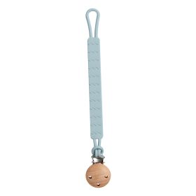 Infant Nipple Edible Silicon Teether Pacifier Clip (Option: Ether Blue)