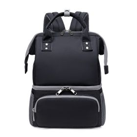 New Fashion Small Multi-functional Small Handbag Double Layer (Color: Black)