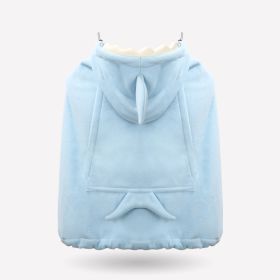 Children's Multi-functional Cartoon Strap Cape (Color: Blue)