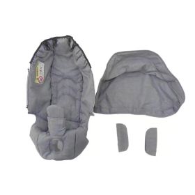 Baby Basket Car Four-in-one Sitting Cloth Set Rain Cover Mosquito Net Hanging Bag Mommy Bag Sunshade Cover Accessories (Option: Grey cloth cover)