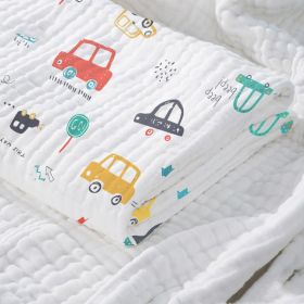 Baby Cotton Super Soft Absorbent Gauze Bath Towel (Option: Cartoon car-85x85cm)