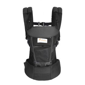 Adjustable Full Stage Breathable Sling Baby Carrier Waist Stool (Color: Black)