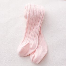 Fashion Simple Baby Cotton Solid Color Pantyhose (Option: Pink-12to24 Months)