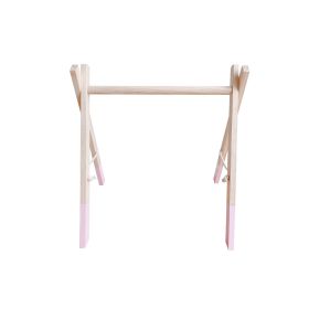 Decorative Nordic Style Wooden Fitness Equipment Ornaments (Color: Pink)