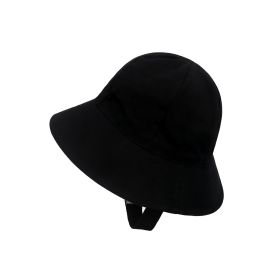 New Japanese Children's Summer Sunscreen Fisherman Hat (Option: Black-L)