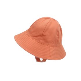 New Japanese Children's Summer Sunscreen Fisherman Hat (Option: Orange-M)