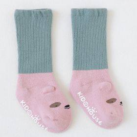 Thick Terry Baby Middle Tube Stereoscopic Anti-skid Floor Socks (Option: Pink-S)