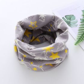 Baby Neck Scarf For Boys And Girls (Option: Grey Star)