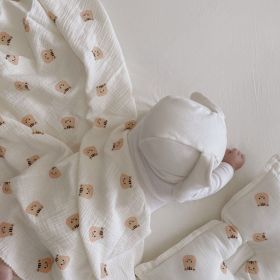 Cartoon Printed Baby Pure Cotton Yarn Cloth Blanket Summer Quilt (Option: 8 Quilt Squirrel-Free Size)