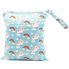 Diaper Bag 30 36cm Baby Double Zipper Printing Waterproof Diaper Bag (Option: Style 44-30x36cm)