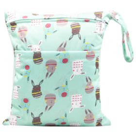 Diaper Bag 30 36cm Baby Double Zipper Printing Waterproof Diaper Bag (Option: Style 72-30x36cm)