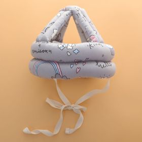 Infant Toddler Head Protection Drop-resistant (Option: Ordinary Gray Rainbow-Velcro Adjustment)