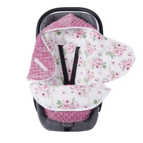 Thickened Baby Strap Swaddling Quilt (Option: Pink Flowers-S0 March)