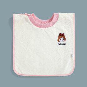 Child Wash Towel Baby Embroidery Bib (Option: Princess Pink)