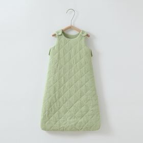 Baby Cotton-padded Sleeping Bag Vest (Option: Mint Green-L)