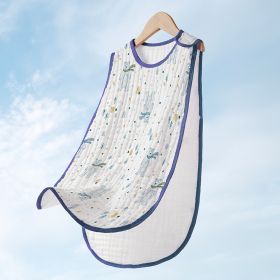 Cotton Gauze Sleeveless Vest Newborn Children's Sleeping Bag (Option: Star Blue Bear4-S)