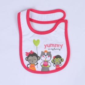 Optional Baby Bib Children's Cotton Three-layer Waterproof Saliva Towel (Option: Three Beauties)