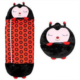 Kids Sleeping Bag, Soft Sleepy Sack For Kids & Toddlers  Easy Roll Up Design For School, Daycare  Children Sleeping Bags Play Pillow Sleep Sack (Option: Red Bee-180x70CM)