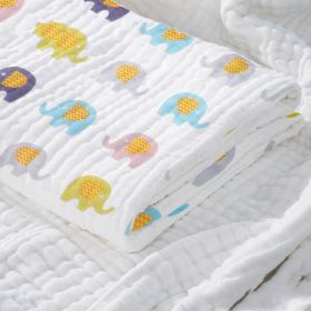 Baby Cotton Super Soft Absorbent Gauze Bath Towel (Option: Baby elephant-110x140cm)