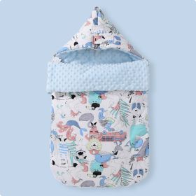 Baby Cotton Anti-surprise Jumping Child Sleeping Bag (Option: Animal world-105x52cm)