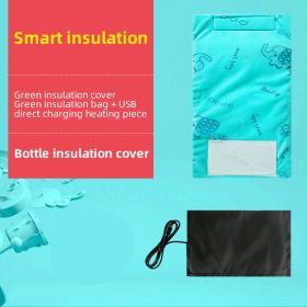 Bottle Heater Warmer; Portable Usb Car Bottle Warmer; Milk Water Heated Bag; Baby Accessories; Nursing Bottle Heater Insulated Bag (Color: Green)