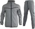 Mens 2 Piece Tracksuit Full Zip Up Hoodies Outfits Sweatsuit Athletic Suits Sports Jogging Track Suits for Men Set