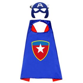 Newest Superhero Kids Capes and Masks Spiderman Costume Double Cape Superhero Kids Cosplay 3-12 Year Old Boy Halloween Gift (Color: 17)