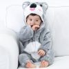 Baby Animal One-piece Pajamas Flannel Jumpsuit Children Cute Fleece Warm Thick Outer Wear Soft Spring Autumn Winter Zipper Kids