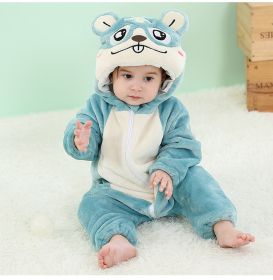 Baby Animal One-piece Pajamas Flannel Jumpsuit Children Cute Fleece Warm Thick Outer Wear Soft Spring Autumn Winter Zipper Kids (Color: Hamster, size: Height 120cm)