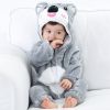 Baby Animal One-piece Pajamas Flannel Jumpsuit Children Cute Fleece Warm Thick Outer Wear Soft Spring Autumn Winter Zipper Kids